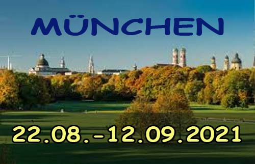 22. srpna – 12. září, 2021 Mnichov